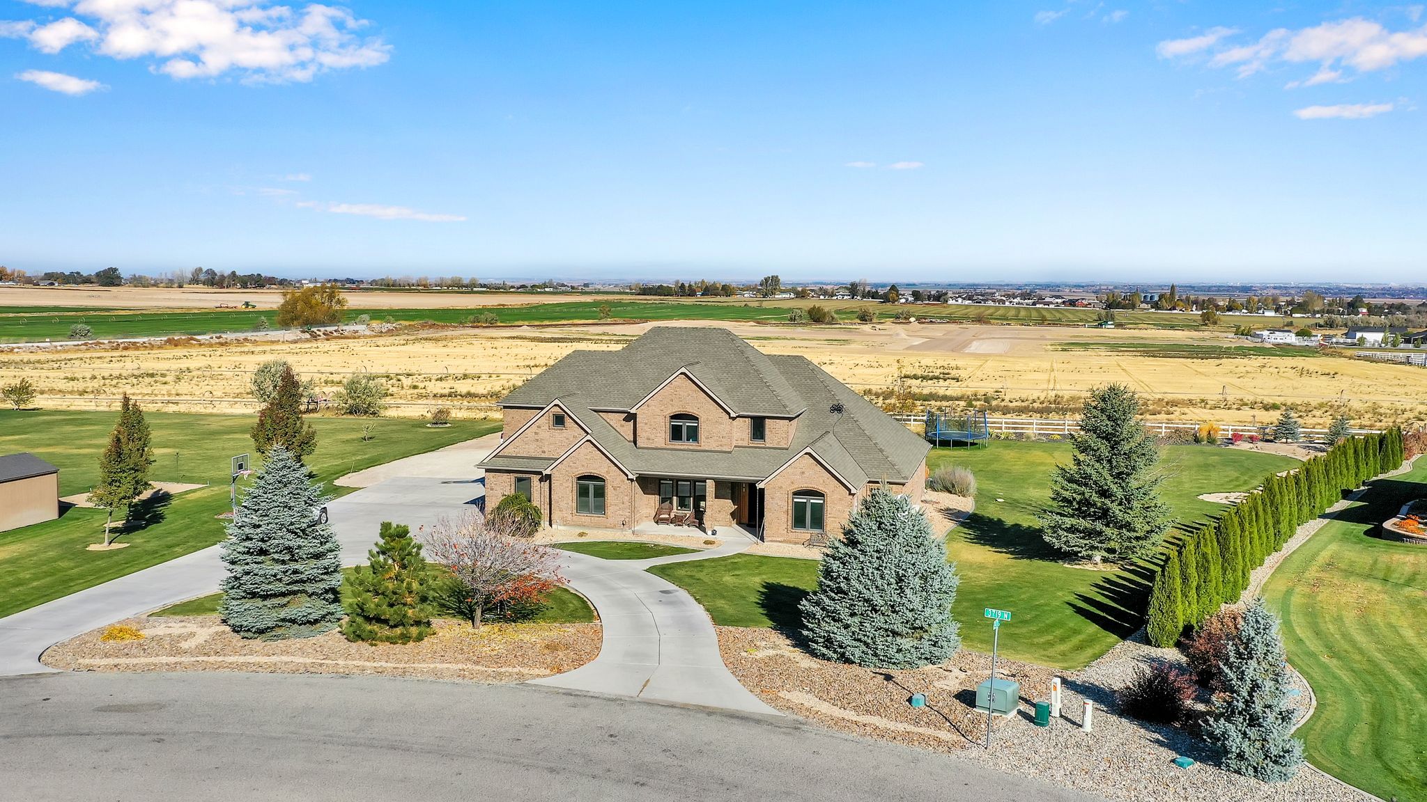Aerial view of a luxury property for sale in Twin Falls, ID.